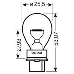 Osram spuldze P27W Original 1 gab. Autospuldzes