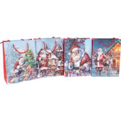 Dāvanu maisiņš SANTA S, 18x24x8,5cm, mix Dāvanu maisiņi 