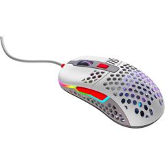 CHERRY Xtrfy M42 RGB, gaming mouse (gray/red)