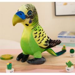 LeanToys Maskotka Pluszowa Papuga Zielona 20 cm Mīkstās rotaļlietas