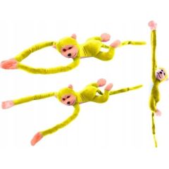 LeanToys Maskotka Pluszowa Małpka z Dźwiękiem Żółta 80 cm Mīkstās rotaļlietas