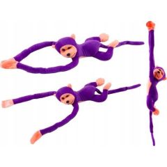 LeanToys Maskotka Pluszowa Małpka z Dźwiękiem Fioletowa 80 cm Mīkstās rotaļlietas