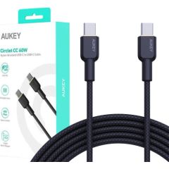 AUKEY CB-NCC1 USB-C Type-C Power Delivery PD 60W 3A 1m Nylon Black