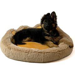 GO GIFT Dog and cat bed L - camel - 55x55 cm