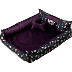 GO GIFT Dog and cat bed L - purple - 90x75x16 cm