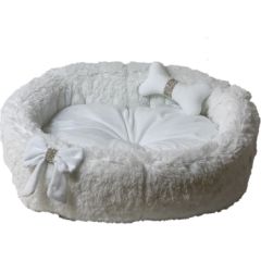 GO GIFT Cocard white L - pet bed - 55 x 52 x 18 cm