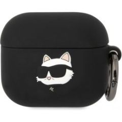 Karl Lagerfeld -  Karl Lagerfeld 3D Logo NFT Choupette Head Silicone Case for AirPods 3 Black