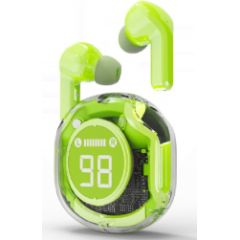 Austiņas Gembird Transparent TWS in-ears Green Austiņas