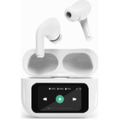 Austiņas Gembird BT TWS with LCD display and Active Noise Cancelling White Austiņas