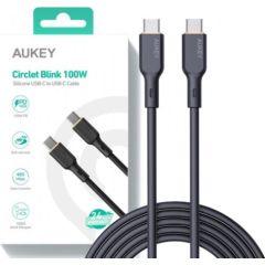 AUKEY CB-SCC101 USB-C Type-C Power Delivery PD 100W 5A 1m Silikon Black