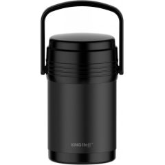 Pārtikas termoss, tērauds, melns 1,5l Kinghoff Termosi