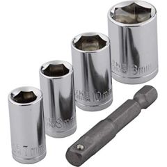 Uzgaļu komplekts Wolfcraft; 7-13 mm; 1/4''; 4 gab. Mehāniskie instrumenti