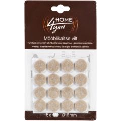 Mēbeļu aizsardzība filcs D18mm x 16gab, bēša