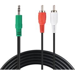 Sandberg 500-97 MiniJack-M->2xRCA-M 2m Dažādi vadi