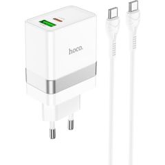 Charger Hoco N21 USB-A/Type-C PD30W+QC3.0 + Type-C white