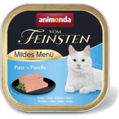 ANIMONDA Vom Feinsten Mildes Menu Turkey and trout  - wet cat food - 100g Kaķu konservi