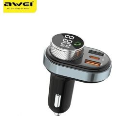 Transmiter FM Awei  C-843 MP3 1xUSB+1xUSB-C Auto FM Transmiteri un Carplay ierīces
