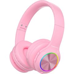 Wireless Headphones for kids PowerLocus PLED (pink) Austiņas