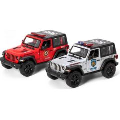 Kinsmart Metāla mašīnas modelis 2018 Jeep Wrangler (Police/ Firefighter) 1:34 KT412PR