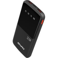 External battery Power Bank Awei P10K 22.5W 10000mAh black
