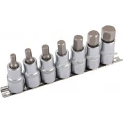 Muciņu ar uzgaļiem komplekts Condor Werkzeug C12227; 1/2''; HEX 6-17 mm; 7 gab. Mehāniskie instrumenti