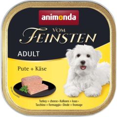 ANIMONDA Vom Feinsten Adult Turkey with cheese - wet dog food - 150g