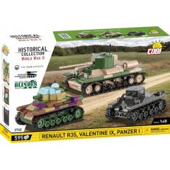 Cobi Klocki Renault R35 - Valentine IX - Panzer I Mašīnas un piederumi