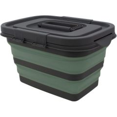 Eurotrail Foldable Basket With Lid M / Zaļa / Melna / 7 L