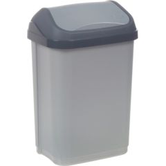 Keeeper Atkritumu spainis ar grozāmu vāku 25L Swantje 33,5x25,5x53,5cm gaiša sudraba krāsā