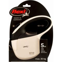 FLEXI One for All S white - black - automatic dog leash for dogs up to 30kg - 5m Citas preces
