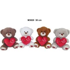 Sun Day Plīša lacis 30 cm (M3820) ar sirdi LOVE dažādas 170460 Mīkstās rotaļlietas
