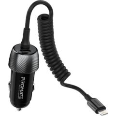 Promate PowerDrive-33PDI Автомобильное зарядное устройство 33W / Lightning + USB-C