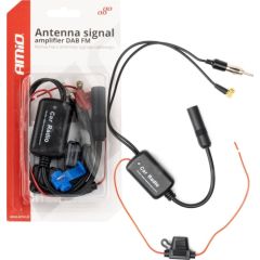 Wzmacniacz antenowy sygnału radiowego 12v dab fm amio-04134