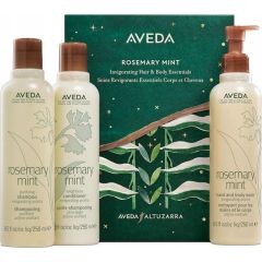 AVEDA_SET Rosemary Mint Shampoo szampon do włosów 250ml + Rosemary Mint Weightless Conditioner odżywka do włosów 250ml +  Rosemary Mint Hand and Body Wash płyn do mycia ciała i rąk 250ml