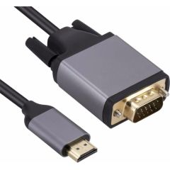 RoGer HD2VGCAB HDMI uz VGA Kabelis 1,8m / 1080p60Hz / Peleks HDMI vadi