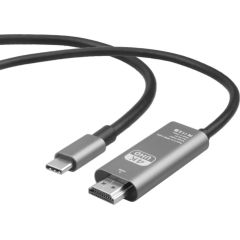 RoGer USB-C to HDMI UltraHD 4K@60Hz Kabelis 1.8m HDMI vadi