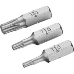 Skrūvgrieža uzgaļu komplekts Irwin IW6061628; T10/T15/T30; 25 mm; 3 gab. Piederumi urbjiem