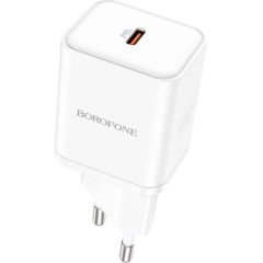 Charger Borofone BN6 20W USB-C white Telefonu lādētāji 220v