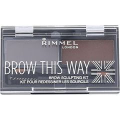 Rimmel London Brow This Way 2,4g W / Set and Pallette For Eyebrows Dekoratīvā kosmētika
