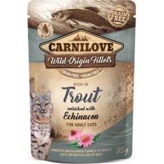 CARNILOVE CAT POUCH Wet cat food Trout, Echinacea 85 g