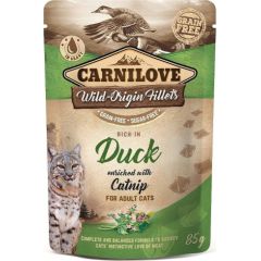 CARNILOVE CAT POUCH Wet cat food Duck, Catnip 85 g