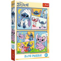 TREFL DISNEY STITCH Pužļu komplekts Ar Stitch nav garlaicīgi, 2x70 gab. Puzles