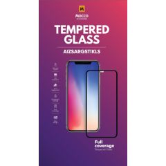 Mocco Full Face / Full Glue Tempered Glass Aizsargstikls Pilnam Ekrānam Apple iPhone 13 Pro Max Melns Ekrānu aizsardzība