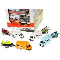 Adar Auto kemperis ar piekabi metāla, inerce 10 cm dažādas 557291 Mašīnas un piederumi