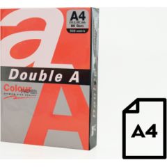 Colour paper Double A, 80g, A4, 500 sheets, Red