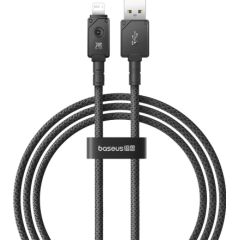 Baseus Unbreakable USB A to iP cable 1 m 5V-2.4A Black Data USB kabeļi