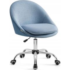 Krzesło biurowe Songmics Krzesło do biura domowego Obrotowe krzesło biurowe Wyściółka z pianki z regulacją wysokości Gabinet do sypialni Niebieski Офисные стулья