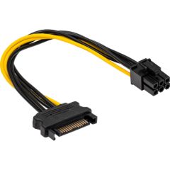 Adapter with cable Akyga AK-CA-30 SATA (m) | PCI-E 6 pin (f) 15cm