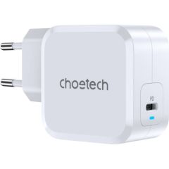 PD8007 USB-C PD45W power charger Choetech EU (white) Telefonu lādētāji 220v