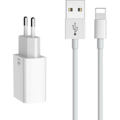 Dual USB charger Mcdodo CH-6720 (EU) Lightning 1m Travel set (white) Jaunumi - Datori